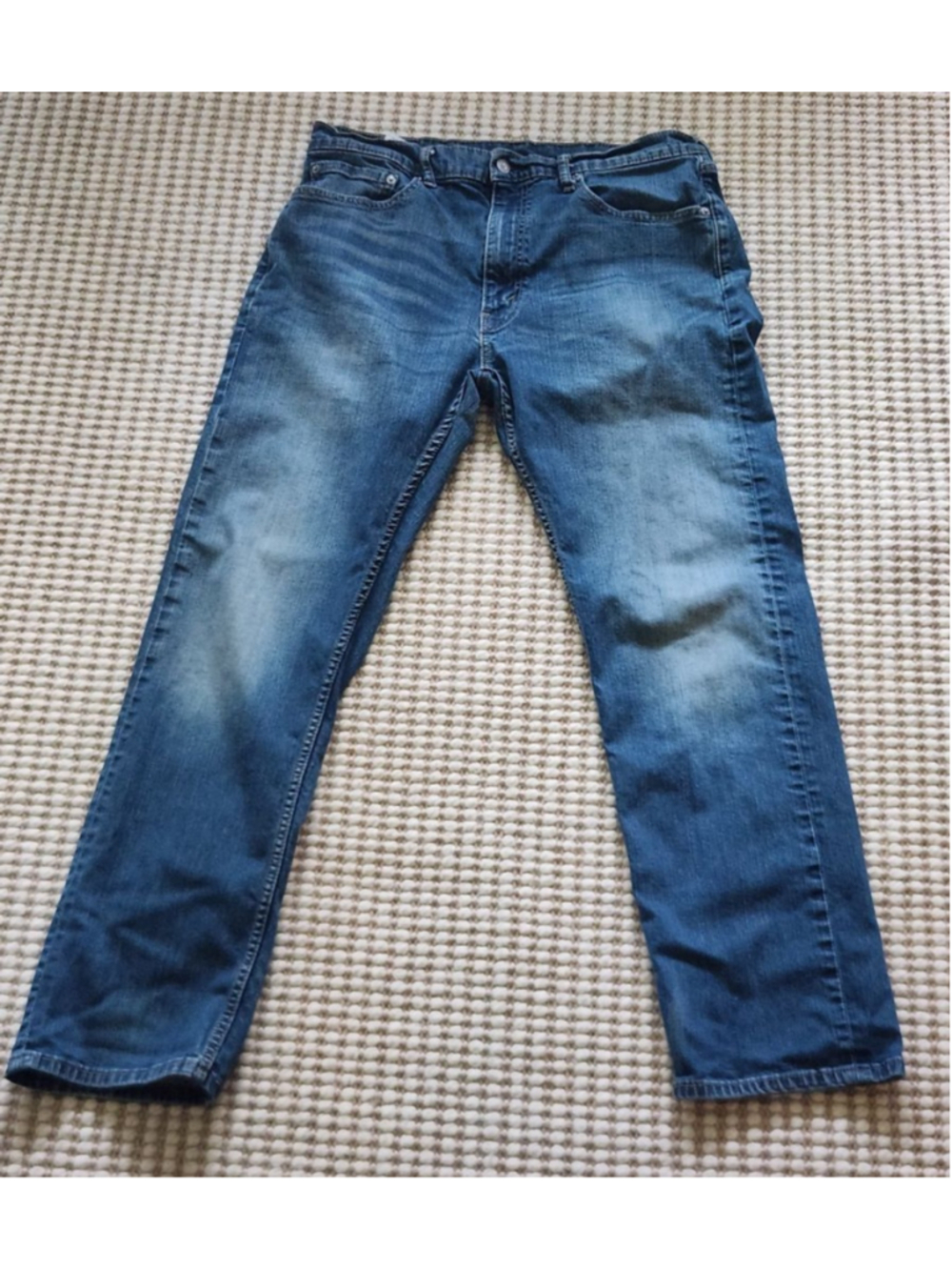 Men's Levi's 505 Straight Med/Dk Blue Jeans Waist 36/32, Color 1064, 100% Cotton